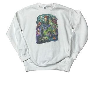 White Heavy Blend Hocus Pocus Pullover Sweatshirt Gildan Women's Halloween men s